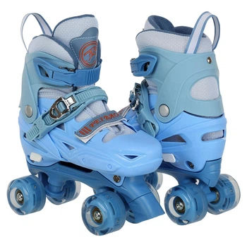 Роликові ковзани квади розсувні ретро ролики Fei Bao 318-2 розмір 35-38 Light Blue