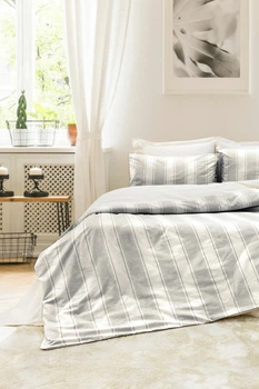 Постільна білизна Saheser Stonewashed Ranforce 200 х 220 см Nenas Antrasit