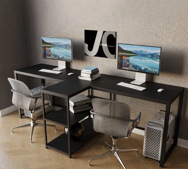 Стіл комп’ютерний для двох у стилі Лофт каркас металевий StepLoft Comp-table-222
