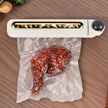 Автоматический вакууматор с LCD дисплеем Vacuum Sealer, бытовой вакуумный упаковщик для пищевых продуктов Белый VCL-82-White