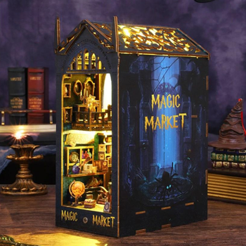 Конструктор Бук Нук 3D Чарівний магазин Magic Market 3D румбокс інтер'єрний конструктор бук-нук DIY Book Nook