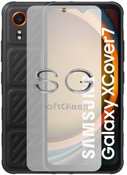 Мягкое стекло для Samsung Xcover 7 SM-G556 на экран полиуретановое SoftGlass