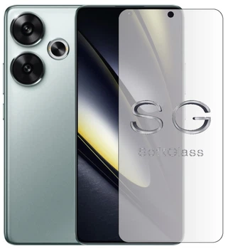 Мягкое стекло для Poco F6 на экран полиуретановое SoftGlass