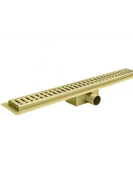 Трап для душевой кабины 800 мм Koer FD35-70x800-Brushed Gold с cухим и мокрым затвором AC0719