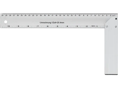 Уголок столярный L= 300 мм. алюминиевый VOREL (18361)
