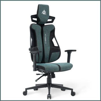 Геймерське крісло Cyberlux V8 Fabric Green (арт. GM-V8 FZ)