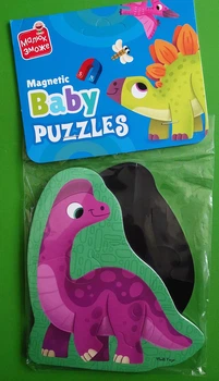 Магнітні пазли, Малюк зможе, Baby puzzlе, Динозаврики, (VT3208-27), Vladi Toys