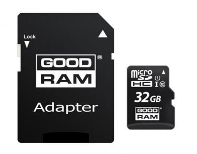 Карта пам'яті goodram 32gb microCARD sdhc c10 uhs-i 100r/10w u1 + adapter