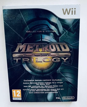 Metroid Prime Trilogy Collector's Edition + картонный футляр, английская версия - диск для Nintendo Wii, Б/У