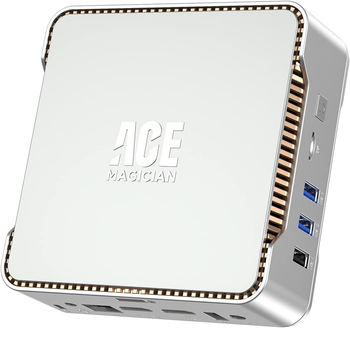 Мини-ПК Intel Celeron N5105 12 ГБ ОЗУ 256 ГБ SSD 4K UHD Windows 11 Серебристый
