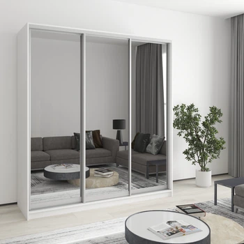 Шкаф-купе трехдверный MebelStar Комбо AL 3 Зеркала 190x60x240 см Аляска белая (MBS-1774)