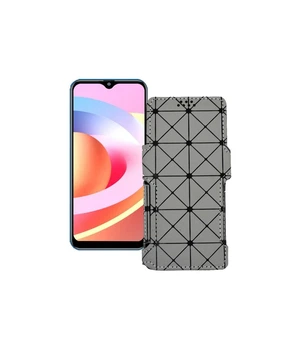 Чохол-книжка з екошкіри для телефону FiGi Note 1C Сірий ромб