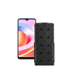 Чохол-флип з екошкіри для телефону FiGi Note 1C Чорний ромб