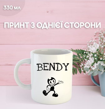 Кружка Бенди и чернильная машина с принтом керамическая чашка Bendy and the ink machine 330 мл Uk_686 86f885ec