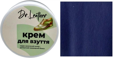 Кольорова крем-паста для взуття 80 мл."Dr.Leather", колір Темно-синій