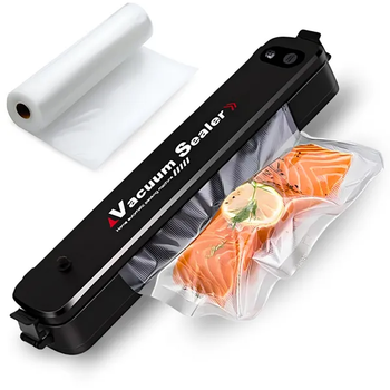 Вакууматор для еды вакуумный упаковщик Vacuum Sealer черный бытовой