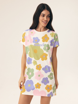 Нічна сорочка жіноча бавовняна Bloovii Flovers 43073-10X L Різнокольорова (5903972576809)