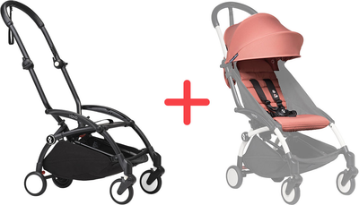 Набор Stokke YOYO Шасси Black + Комплект текстиля Ginger (646406.02)