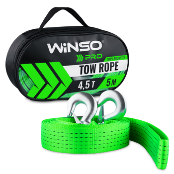 Трос буксировочный ленточный Winso Pro, 4,5т 5м 130450