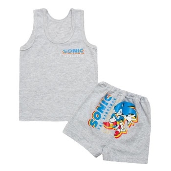 Комплект для мальчика кулир Арлекин Sonic 184-022 56 86 см Серый меланж