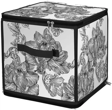 Кошик Idea Home DB-22 Anthracite Flowers 30x30x30 см