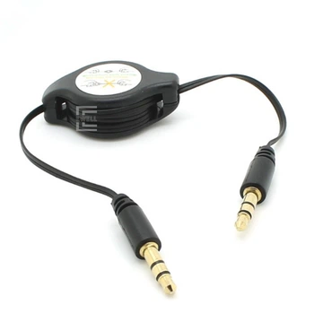 Кабель Ewell Audio 3.5 мм, 3pin M/M 0.7 м, раздвижной, черный (EW733)