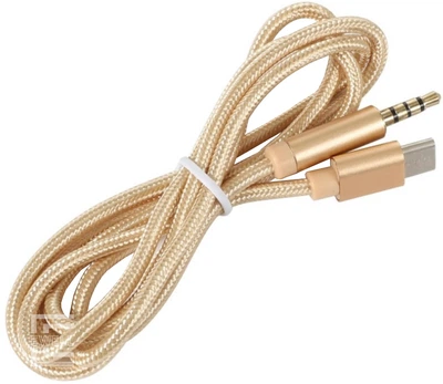 Кабель Ewell Type-C - Audio, 4pin 3.5 мм, 1.0 метри, Gold (EW728)