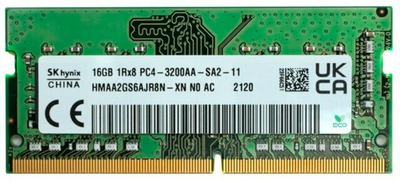 Оперативна пам'ять SK hynix SODIMM DDR4-3200 16384MB PC4-25600 (HMAA2GS6AJR8N-XN)