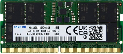 Оперативна пам'ять Samsung SODIMM DDR5-4800 16384MB PC5-38400 (M425R2GA3BB0-CQKOL)