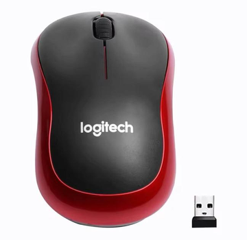 Беспроводная мышка Logitech M185 1000dpi Red