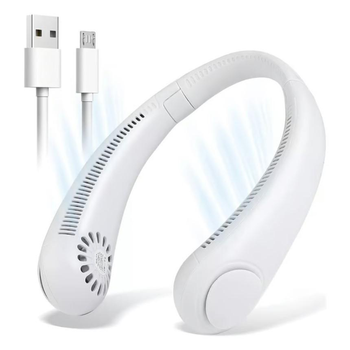 Вентилятор на шею портативный Neck Fan Х5 аккумуляторный + USB Белый