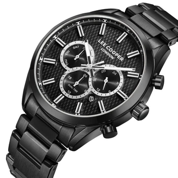 Мужские часы Lee Cooper England Black Steel