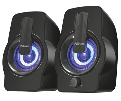 Динамики для компьютера Trust Gemi 2.0, USB/AUX, RGB, черные ТР