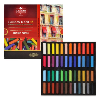 Pastele suche połówki Koh-i-Noor Toison D'or 48 kolorów 8546 (8593539332510)