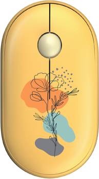 Миша бездротова 2E MF300 Flora Poppy Silent WL BT жовтий/малюнок (2E-MF300WFLORAYW) 304022