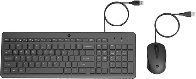 Комплект клавіатура та миша НР 150, USB-A, EN/RU, чорний 293358