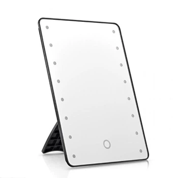 Настільне дзеркало для макіяжу з LED підсвічуванням Makeup My Fold Away Mirror 3523 від батарейок Чорне