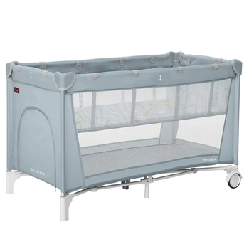 Дитячий манеж Carrello Piccolo + Ash Grey з подвійним дном