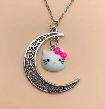 Бижутерия hello kitty кулон с цепочкой 44 см разноцветный