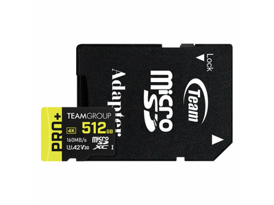 Карта пам'яті Team 256 GB microSDXC Pro+ UHS-I U3 V30 A2 Class 10 + SD-adapter (TPPMSDX256GIA2V3003)