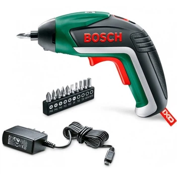 Аккумуляторная отвертка Bosch Ixo V Basic (3.6В, 4.5 Нм, 1.5 Ач) + набор бит(10шт) зарядное устройство (25627)