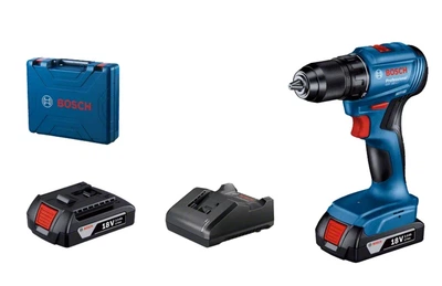 Аккумуляторный дрель-шуруповерт Bosch GSR 185-LI (2x18В, 13 мм, 50 Нм, 2 Ач) + 2АКБ зарядное устройство кейс (25613)