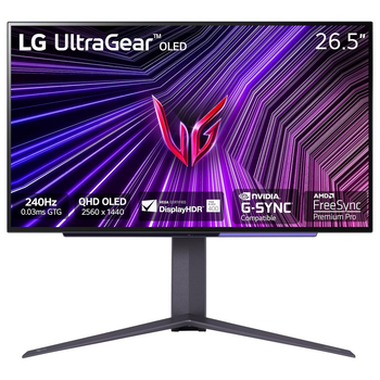 Монитор LG 27" 27GS95QE-B 2xHDMI, DP, USB, Audio, OLED, 2560x1440, 240Hz, 0.03ms, DCI-P3 98.5%, G-SY