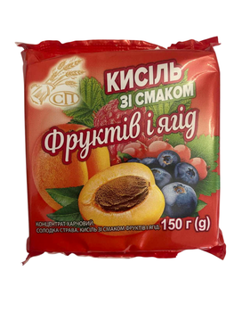 Кисіль зі смаком фруктів та ягід Ласочка 150 г