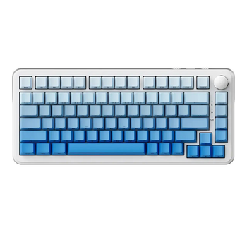 Клавиатура AJAZZ AK820 MAX Blue Gradient Беcпроводная Игровая Механичиская. 2.4G/Bluetooth/Кабель. Батарея 8000mAh. Sea Salt V2 Switch