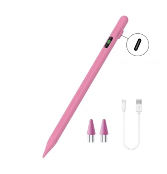 Стилус Pencil универсальный для планшета, телефона с цифровым дисплеем. Для Android, IOS, Windows. Розовый.