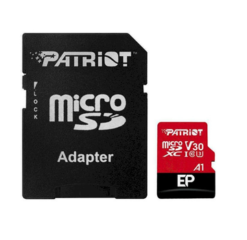 Карта пам'яті microSDXC (UHS-1 U3) Patriot EP Series 1Тb class 10 V30 (R-100MB/s, W-80MB/s) (adapter SD) (PEF1TBEP31MCX)