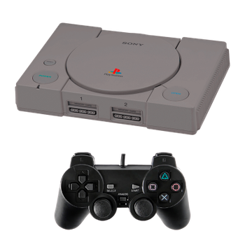 Набор Консоль Sony PlayStation 1 Europe Grey Б/У + Геймпад Проводной RMC PlayStation 2 Black