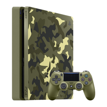 Набір Консоль Sony PlayStation 4 Slim Call of Duty: WWII Limited Edition 1TB Green Camo Б/У + Геймпад Бездротовий DualShock 4 Call of Duty: WWII Version 2 Hakki
