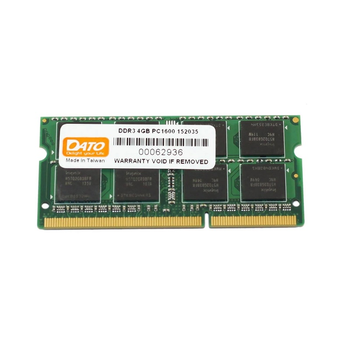 Оперативна пам'ять SO-DIMM 4GB/1600 DDR3 Dato (DT4G3DSDLD16)